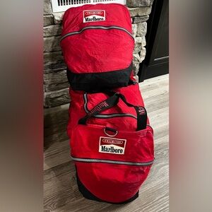 Vintage Marlboro duffel bag and backpack set